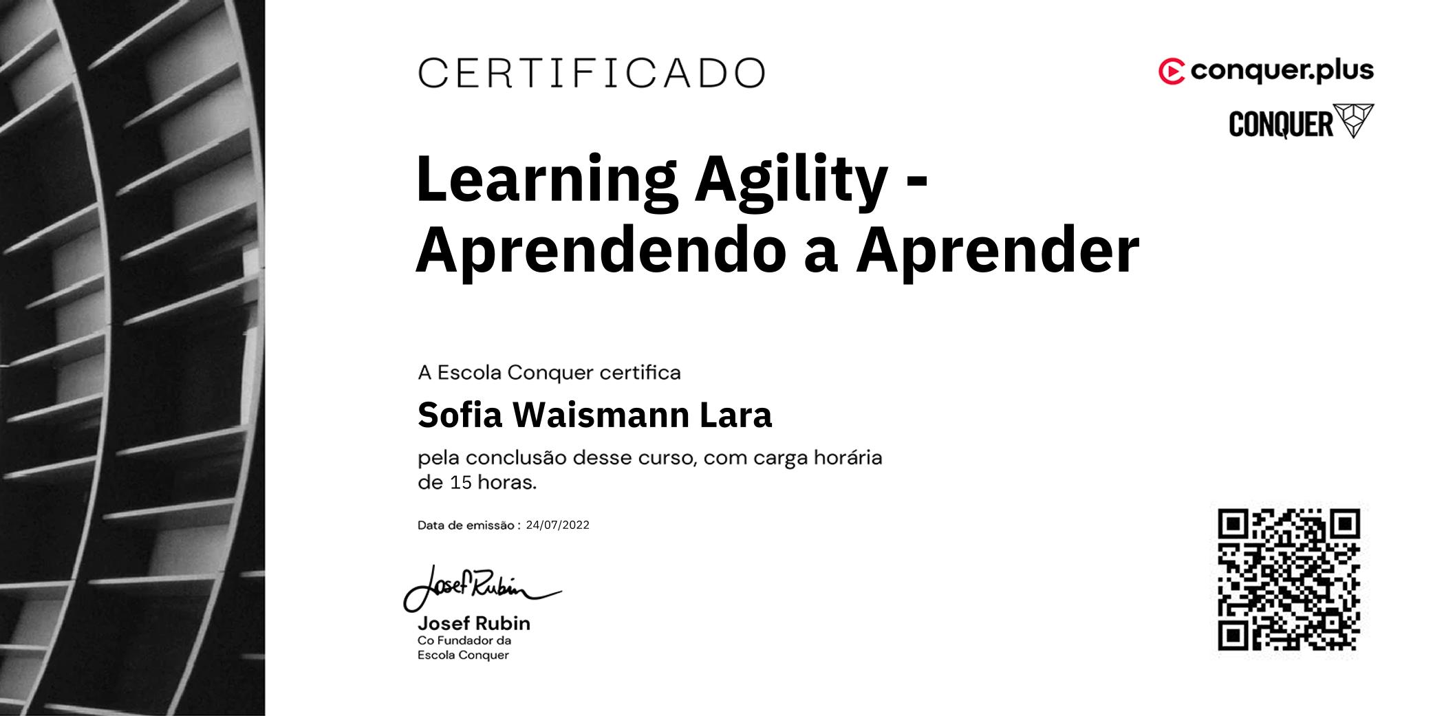 Certificado de Learning Agility - Aprendendo a Aprender